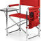 Sports Chair with Side Table, Camping Chair, Beach Chair, Camp Chair for Adults (Red)